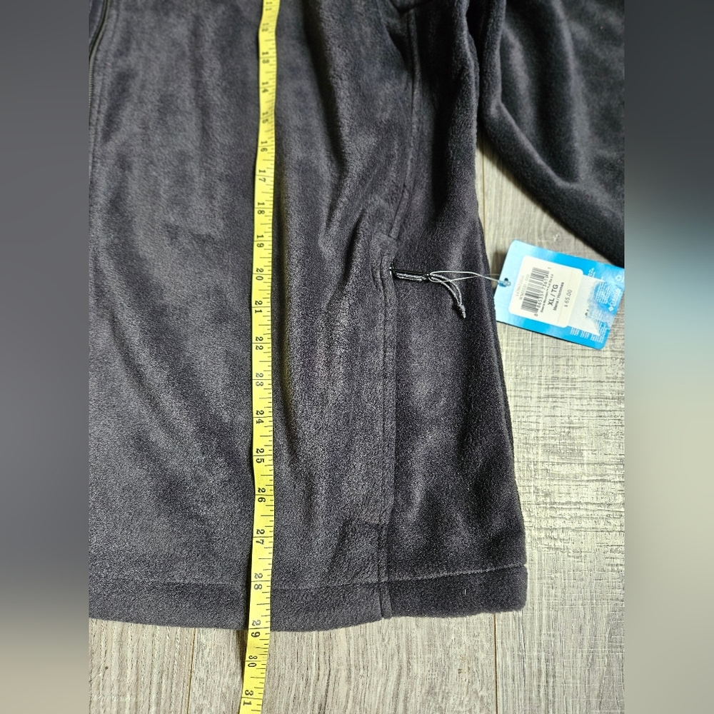 Columbia Mens Black Zip Up Fleece Jacket XL NEW - Picture 8 of 10